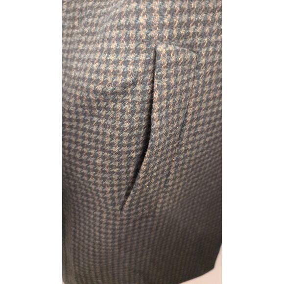 Zara Basic wool blend houndstooth heritage oversized long blazer jacket - Picture 4 of 12